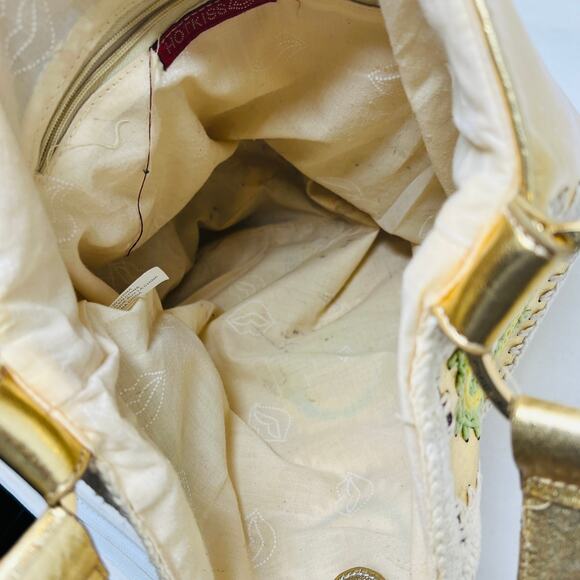 Hot Kiss Crochet Square Shoulder Bag Gold Grandma - Picture 5 of 5